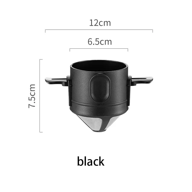 380ml/510ml Coffee Filter Portable Reusable Double Layer Stainless Steel Coffee Cup Coffee Dripper Cup Set Coffee Appliances