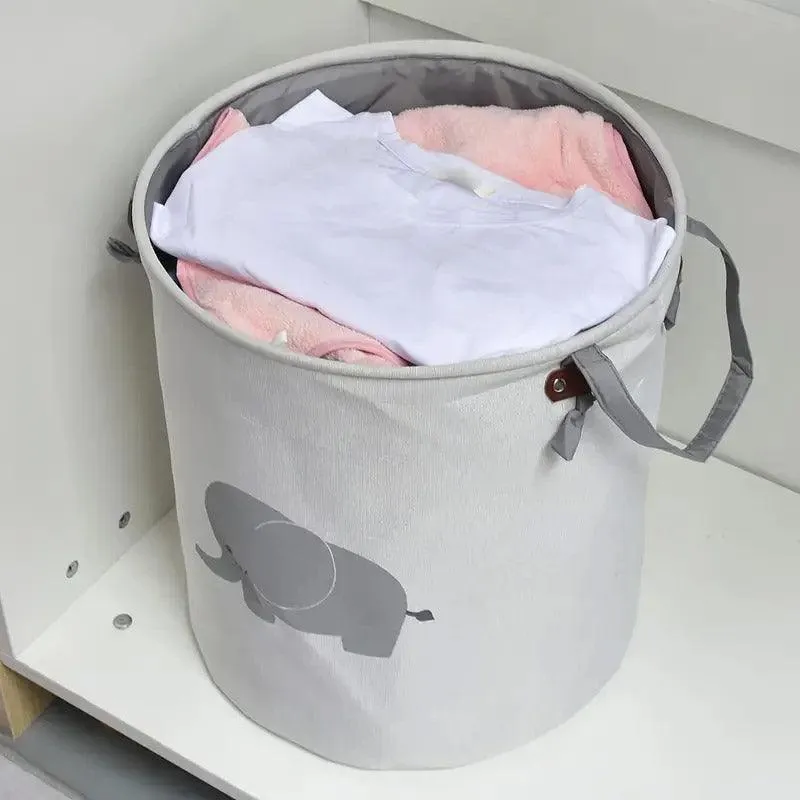 38L Fabric Toy Storage Basket Dirty Clothes Laundry Basket Home Organizer Bin