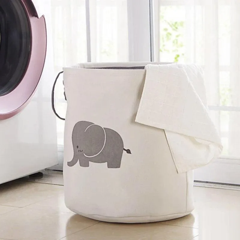 38L Fabric Toy Storage Basket Dirty Clothes Laundry Basket Home Organizer Bin