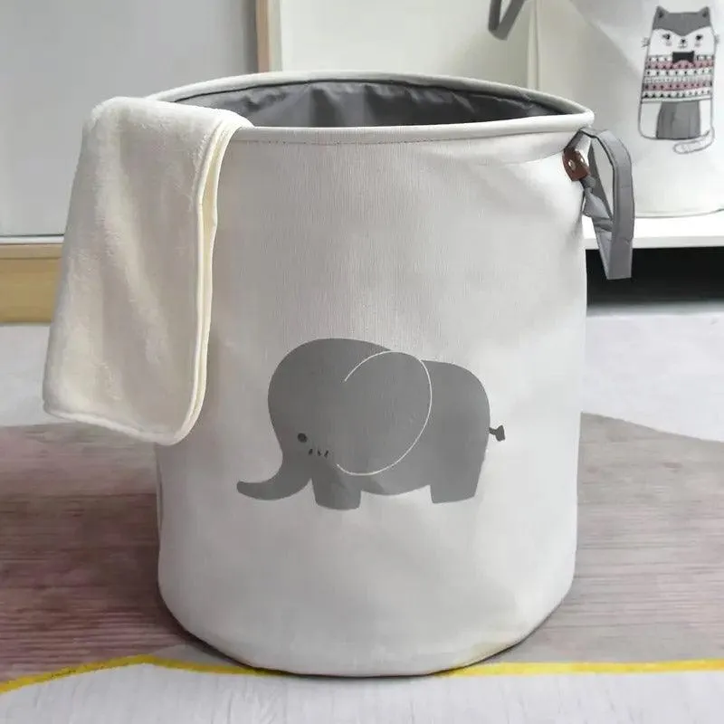 38L Fabric Toy Storage Basket Dirty Clothes Laundry Basket Home Organizer Bin