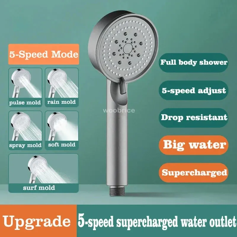 4 Modes Shower Head High Pressure Showerhead