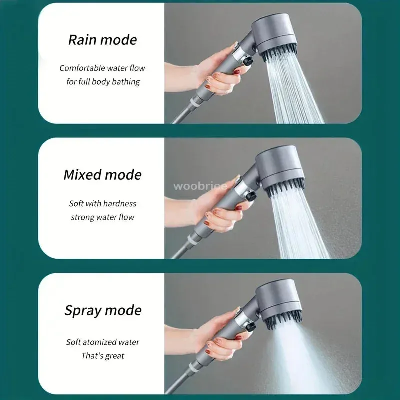 4 Modes Shower Head High Pressure Showerhead