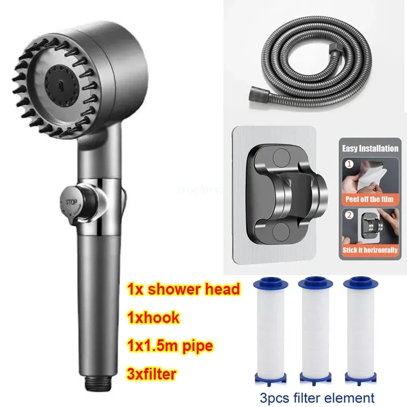 4 Modes Shower Head High Pressure Showerhead