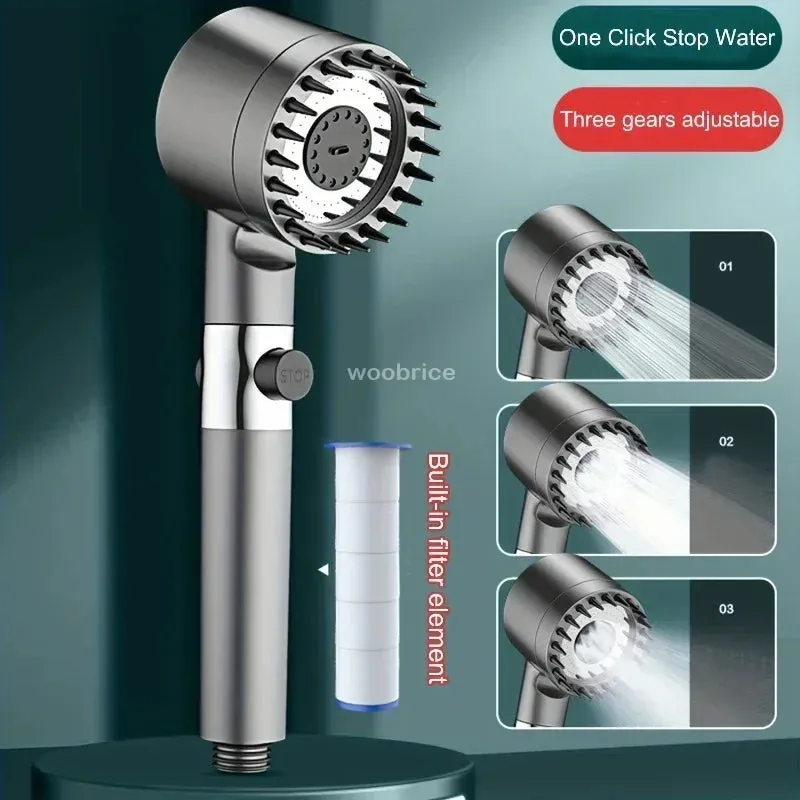 4 Modes Shower Head High Pressure Showerhead