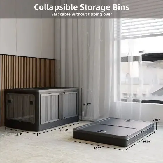 4 Packs Of Clear Stackable Storage Bins