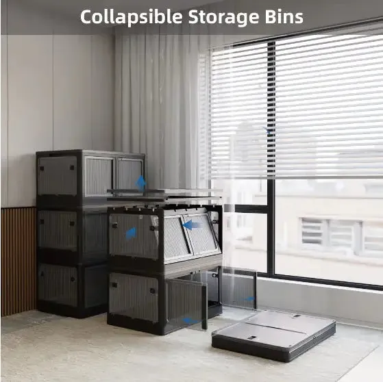 4 Packs Of Clear Stackable Storage Bins