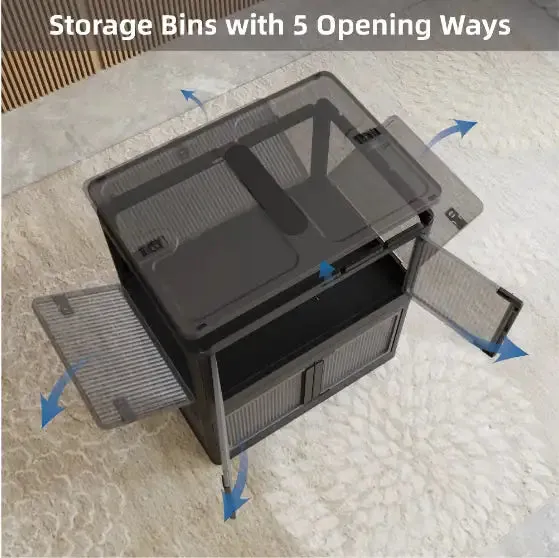 4 Packs Of Clear Stackable Storage Bins
