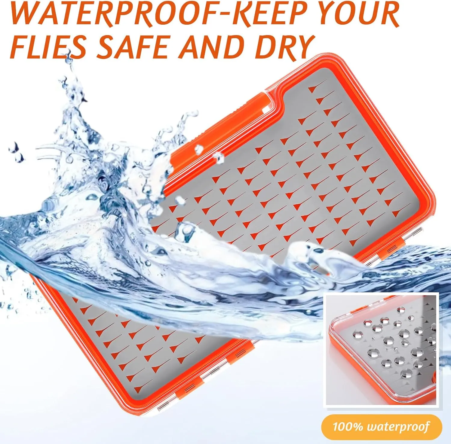4 Pcs Fly Boxes for Fly Fishing Waterproof Silicone Flies Fishing Box Tackle 134 Flies Trays Portable Pocket Storage Size 7.36 x 0.63 x 4.02 Inches (Gray)