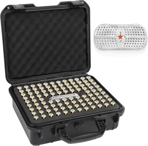 410 Shotgun Shell Case 102 Rounds with Desiccant - 410 Caliber Shotgun Ammo Case for Beginner Hunting/Travel Safe/Home Storage/Waterproof and Drop-resistant Ammo Storage Cases