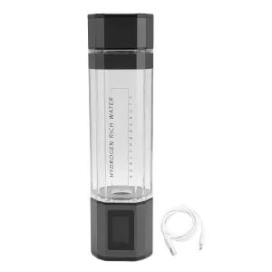5000ppb Hydrogen Water Bottle Generator, 2 Modes Hydrogen Water with Touch Screen, Portable, Essential for Home, Travel, Sports (Gunmetal)