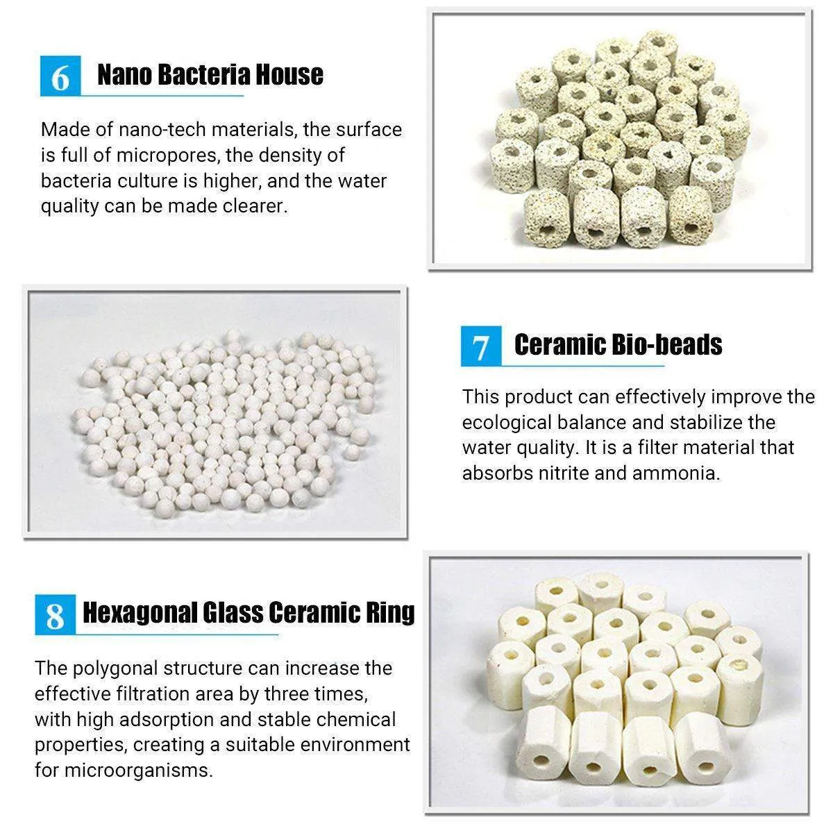 500g Fish Tank Water Filter Media Aquarium Filtration Material Sponge Pad