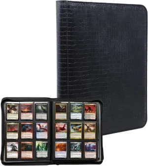 540 Pockets Trading Card Binder, 30 Double Sided Pages, 9 Pockets Per Page, Premium Sleeves Protect and Display Sports Cards, Game Cards - Onyx Black