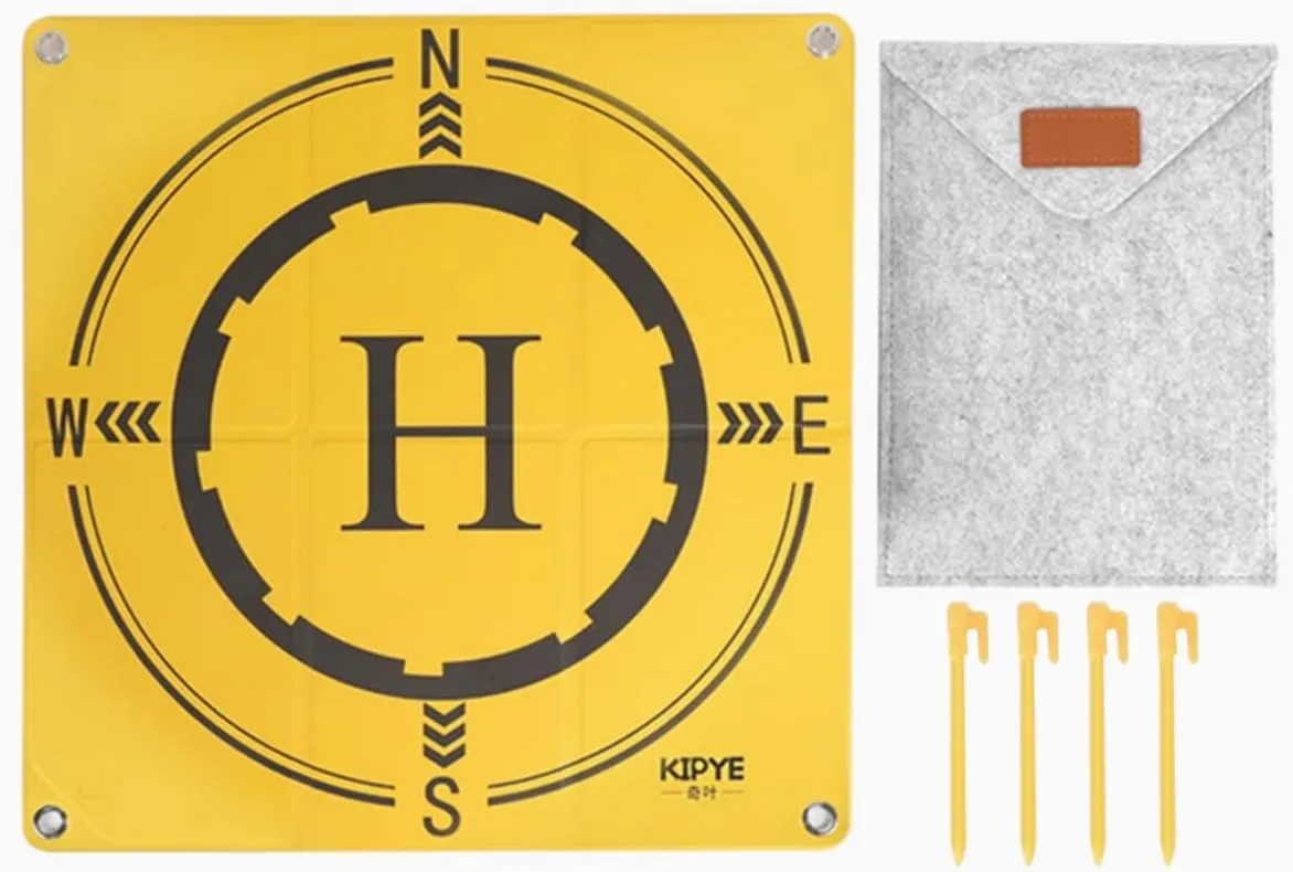 54cm Reversible Foldable Helipad Drone Landing Pad, Waterproof Helipad for Under 250-Level RC Helicopter Models, Portable Drones Launch Pad Aircraft Landing Mat, Toy Decor