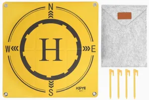 54cm Reversible Foldable Helipad Drone Landing Pad, Waterproof Helipad for Under 250-Level RC Helicopter Models, Portable Drones Launch Pad Aircraft Landing Mat, Toy Decor