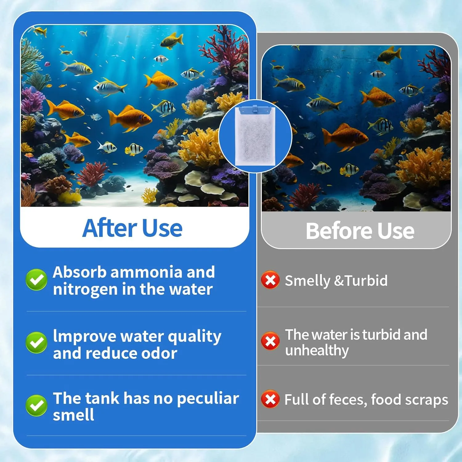 6-Count Medium Replacement Filter Cartridges Compatible with Tetra Whisper Bio-Bag for Whisper PF10, 10i, and ReptoFilter 90 GPH – Ideal for 5-10 Gallon Aquariums