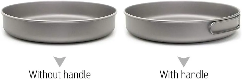 750ml Frypan with Foldable Handle Outdoor Camping Hiking Picnic Cooking Frying Pan