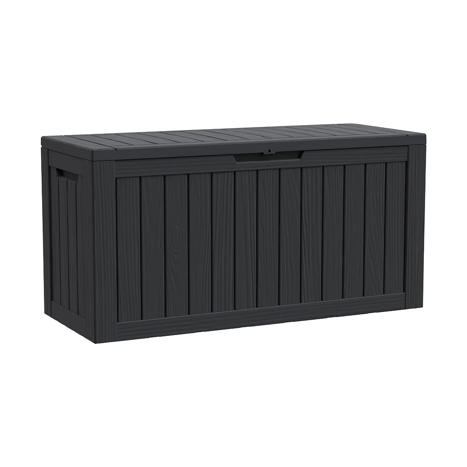 80 Gallon Waterproof Deck Box Patio Furniture Storage Box with Lockable Lid, PP Outdoor Storage Bin for Garden, Yard, Poolside