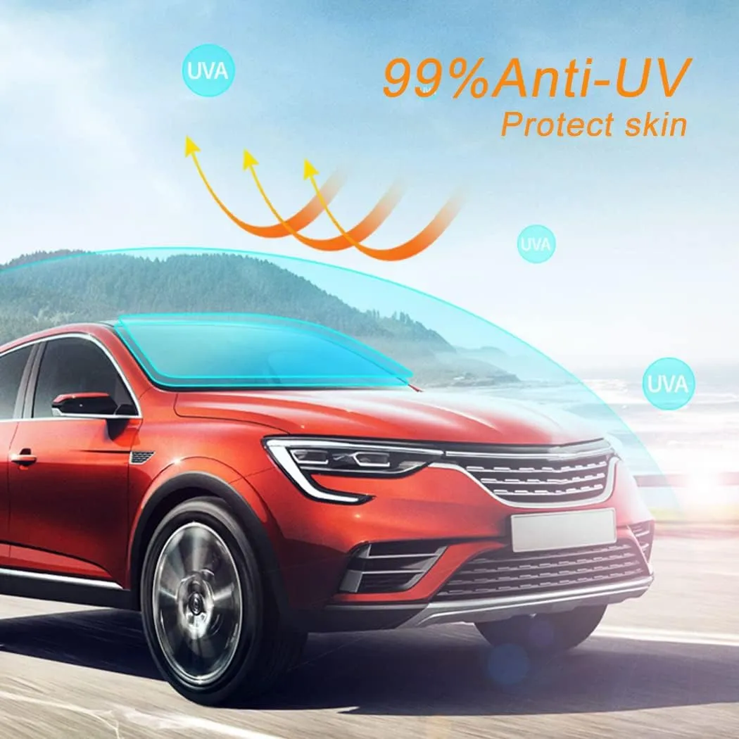 80% VLT Nano Ceramic Car Front Window Film 99% Anti UV Heat Insulation Sun Blocking Solar Window Tint for Car Windshield Rear Side Window, Light Blue, 20Inch X 10Feet
