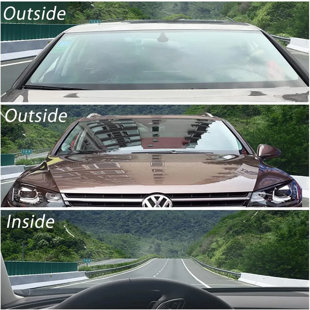 80% VLT Nano Ceramic Car Front Window Film 99% Anti UV Heat Insulation Sun Blocking Solar Window Tint for Car Windshield Rear Side Window, Light Blue, 20Inch X 10Feet