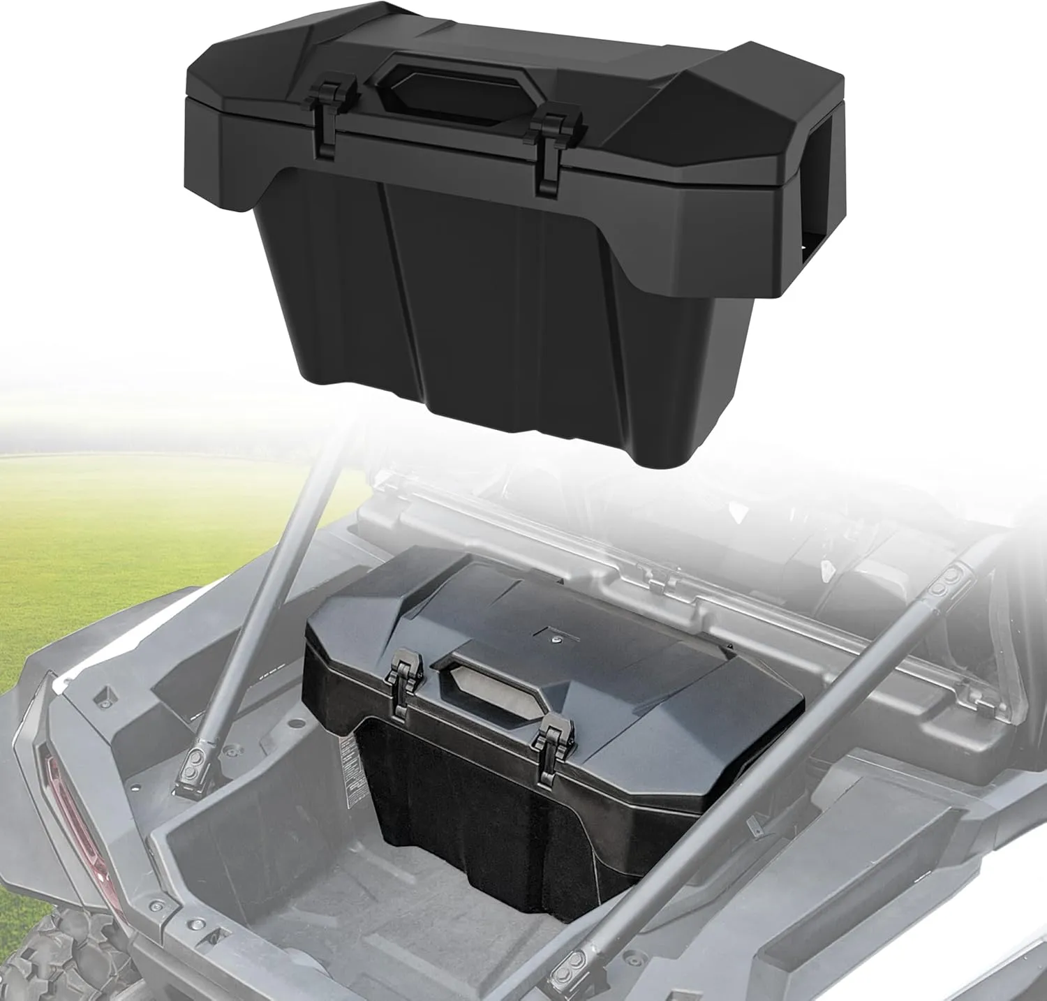 82QT Forward Cargo Storage Box for Polaris RZR XP/XP 4 1000, Waterproof Poly Forward Cargo Storage Bin for Polaris RZR 1000 Accessories, Replace #2889611