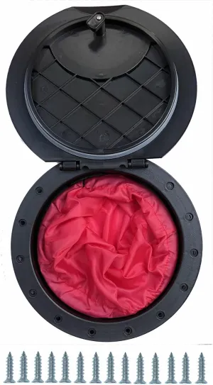 9 inch Kayak Hatch Lid Hole Diameter Deck Hatch Waterproof Deck Plate with Dry Storage Compartment for Fishing Kayak Boating