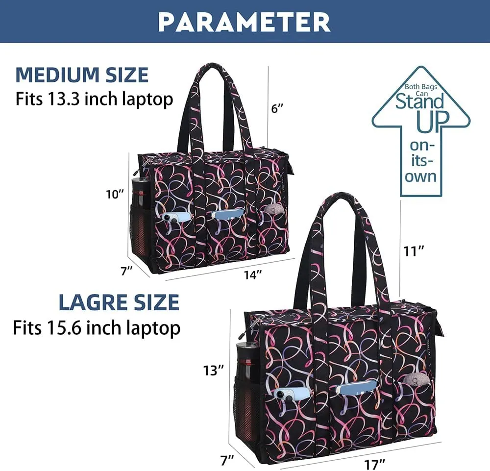 ABAMERICA Nurse Bags for Work Nursing Bag Multiple Pockets Waterproof Organizing Zip Top Clinical Bag for Nursing Students