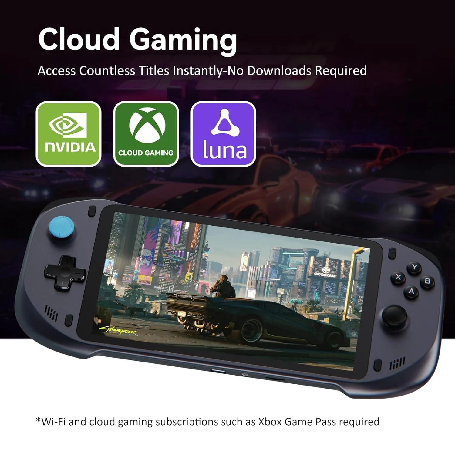 abxylute Cloud Handheld Remote Play Gaming Console, For Xbox Cloud Gaming, NVIDIA GeForce NOW, Playstation, PC, Long-Battery Life, 1080P 7-Inch Touchscreen, Lightweight Handheld Accessories - 64G
