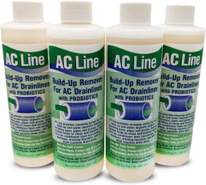 AC Drain Line Cleaner - 4 Pack / 12 Month Supply - Cleans HVAC drain lines, condensate lines, and more
