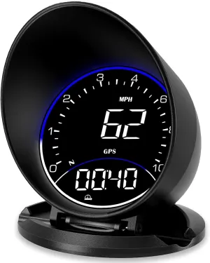 ACECAR Digital GPS Speedometer, Car Universal HUD Head Up Display with GPS Speed MPH, Driving Direction Compass, Altitude, Driving Distance, Overspeed Alarm HD Display, for All Vehicle (G6)