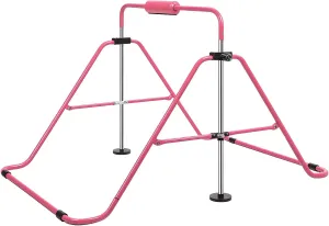 Adjustable Gymnastics Bar for Kids with Foldable Design, Heavy-Duty Metal Construction, Ideal for Home Gymnastics Training, Balance and Flexibility, Maximum Load 150 lbs