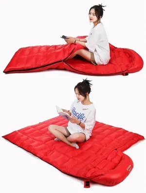 Adult Ultralight Envelope Goose Down Sleeping Bag Outdoor Backpacking Camping Hiking Travel Spring Summer Autumn Winter Portable