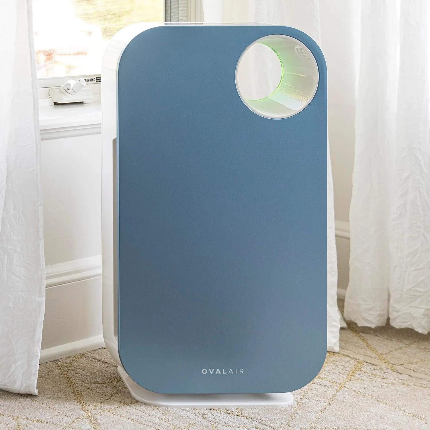 AIR1000F 3-Stage H13 True HEPA 5-in-1 Air Purifier for Rooms up to 600 sq. ft. reduces Pet Odor, Smoke, Crescent Beach Blue