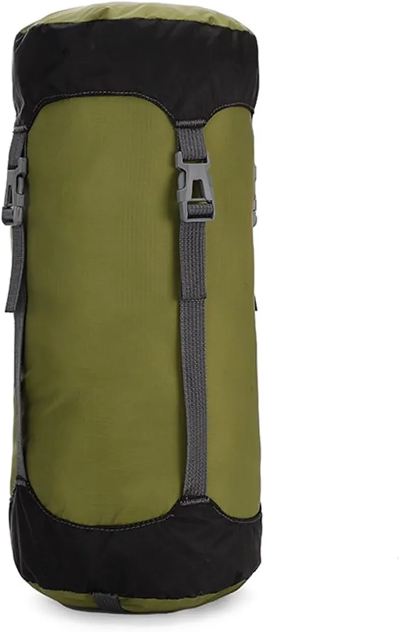 AISHANBAIHUODIAN Sleeping Bag Compress Bag Down Jackets and Duvet Storage Bags Compress Sack Outdoor Storage Sack Fit for Camping Backpacking Travel(Army Green XL)