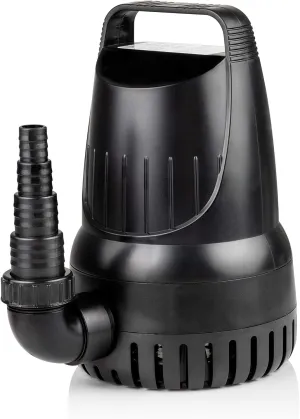 Alpine Corporation Submersible 4100 GPH Fountain Hurricane Pump for Large Fountains and Birdbaths Outdoor Décor Accessory