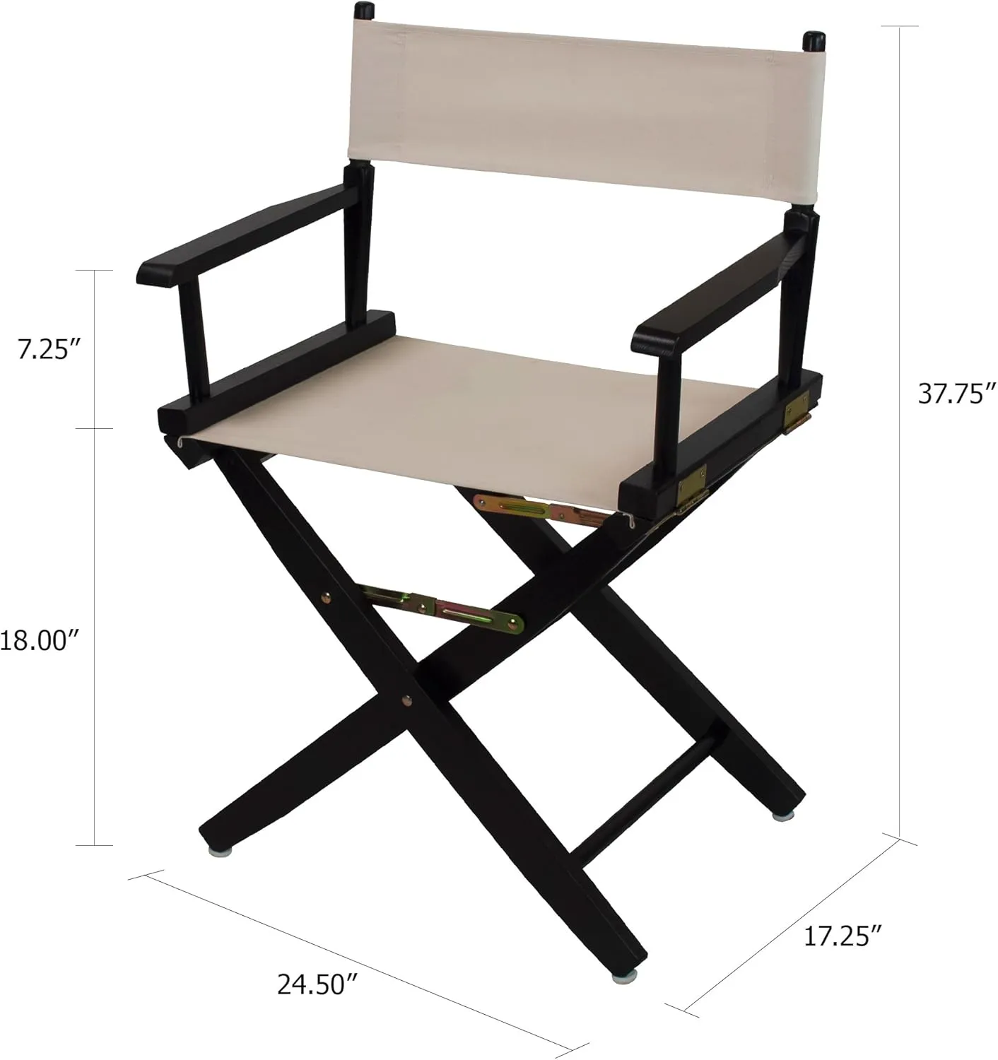 American Trails Extra-Wide Premium 18" Director's Chair Black Frame with Natural Canvas