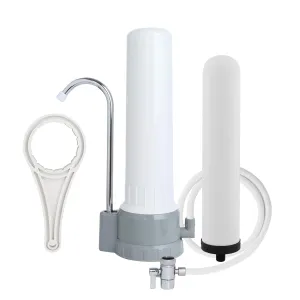 Amwater Countertop 5-Stage Water Filter - Washable Element, 8000 Gallons Faucet Filter