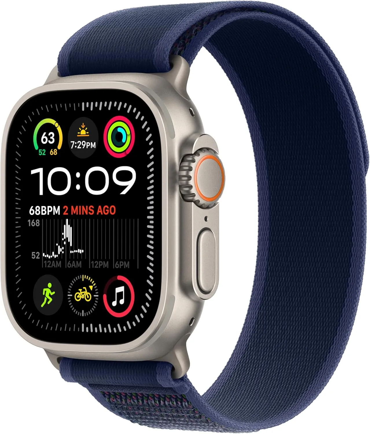 Apple Watch Ultra 2 [GPS   Cellular 49mm] Smartwatch, Sport Watch with Natural Titanium Case with Blue Trail Loop - M/L. Fitness Tracker, Precision GPS, Action Button, Carbon Neutral