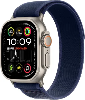Apple Watch Ultra 2 [GPS   Cellular 49mm] Smartwatch, Sport Watch with Natural Titanium Case with Blue Trail Loop - M/L. Fitness Tracker, Precision GPS, Action Button, Carbon Neutral