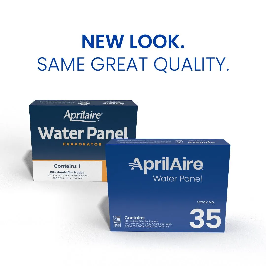 AprilAire 35 Water Panel Humidifier Filter Replacement for AprilAire Whole-House Humidifier Models 300, 350, 360, 560, 560A, 568, 600, 600A, 600M, 700, 700A, 700M, 760, 760A, 768 (Pack of 4)
