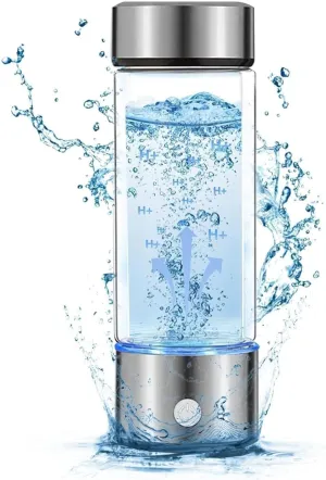 Aqua Vital Hydrogen Water Bottle - 4000ppb Portable Hydrogen Water Generator with SPE/PEM Technology, Best Hydrogen Water Bottle for Structured Water, Home, Office, Fitness, and Wellness A(4000 ppb)