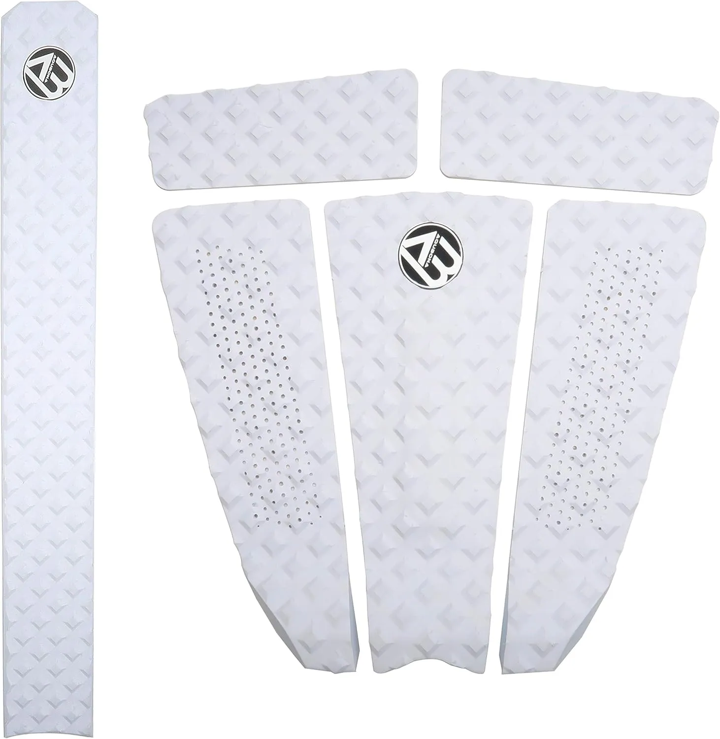 AQUBONA 5 Piece EVA Surfboard Deck Traction Pads for Stomp Skimboards, Surf Boards, Funboard, Fish Board