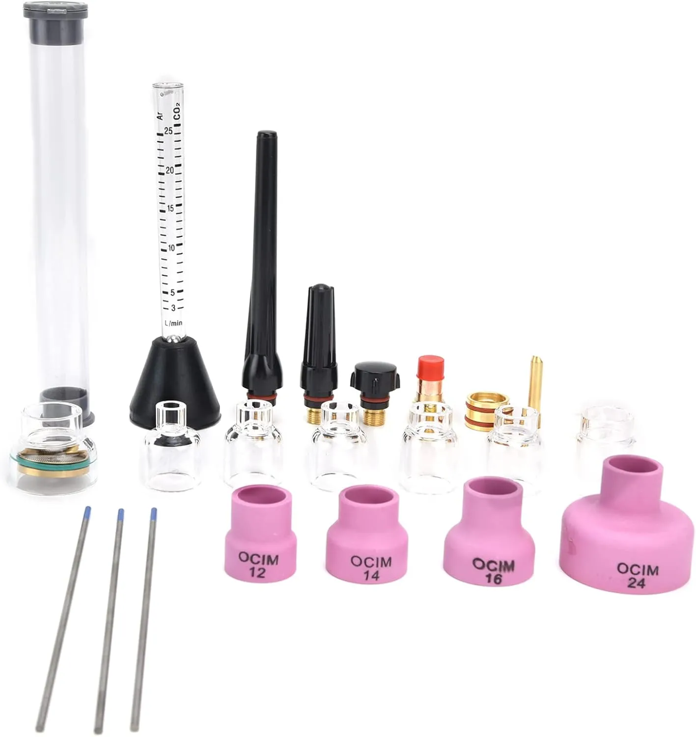 ARGON ARC WELDING NOZZLE KIT HIGH TEMPERATURE FOR ELECTRONIC WELDING WP 17/18/26