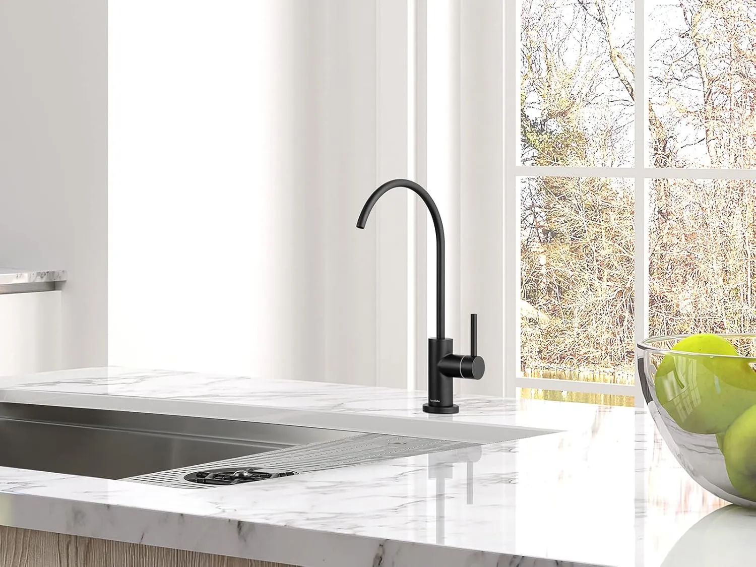 AS9MB Matte Black Stainless Steel Kitchen Water Filter Faucet RO Faucet for Most Reverse Osmosis Units or Water Filtration System in Non-Air Gap