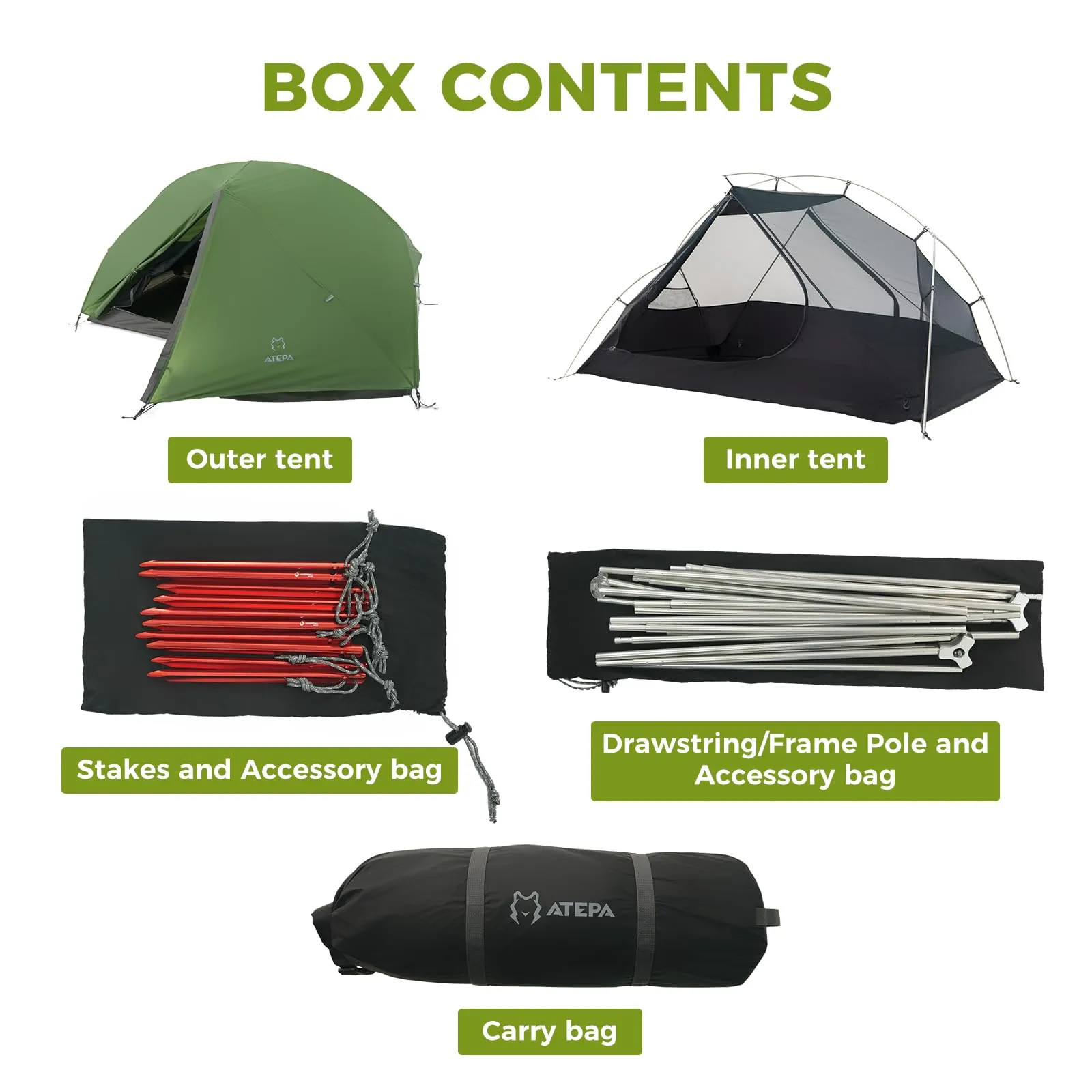 ATEPA Backpacking Tent   KingCamp Flexi Rest 5.0 Plus Air Sleeping Pad Combo