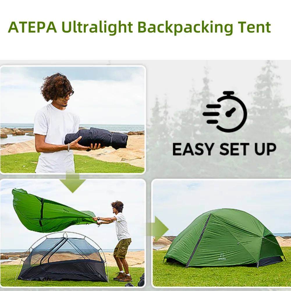 ATEPA Backpacking Tent   KingCamp Flexi Rest 5.0 Plus Air Sleeping Pad Combo