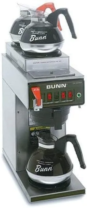Automatic Commercial Coffee Brewer with Hot Water Faucet, 3 in-Line Warmers, 120V