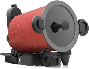 Automatic Cooking Machine 360° Rotatable Stir Fry Machine Multifunctional Stir Fry Pot for Home Outdoor Camping Travel Cooking (RED)
