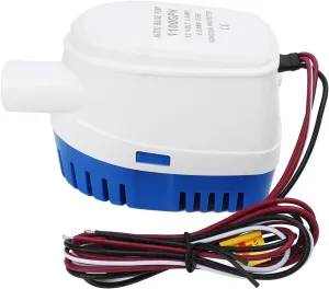 Automatic Submersible Boat Bilge Water Pump 12V Plastic Accessories Float Switch Portable Marine Pump (1100GPH)