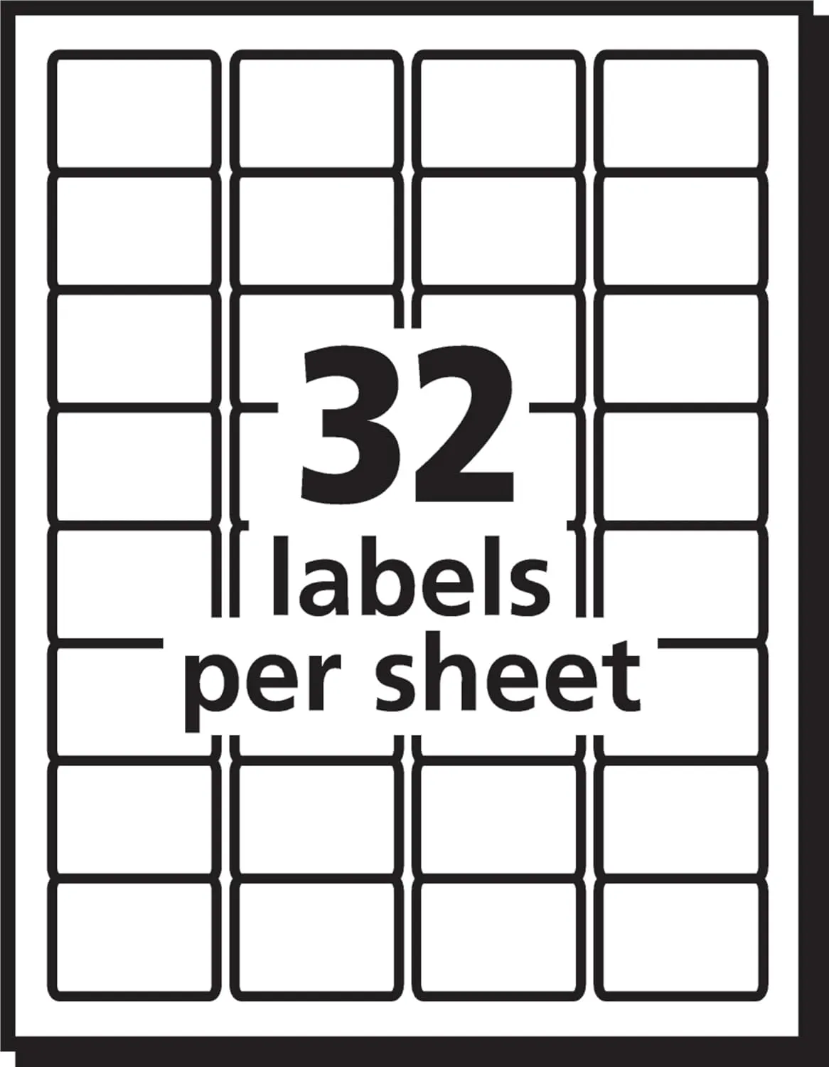 Avery Durable White Cover up ID Labels for Laser Printers, 1.25" x 1.75", Pack of 1600 (6576)