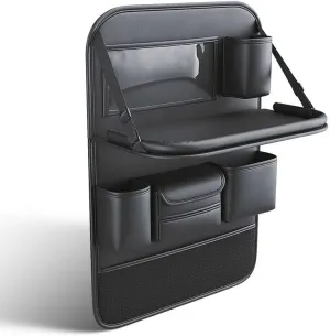 Back Seat Car Organiser for Mini Hatch, Back Seat Storage Bag with Table Holder, Storage Pockets Seat Back Protectors, Car Accessories